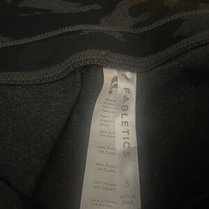 Fabletics Charcoal and Black Camouflage Activewear